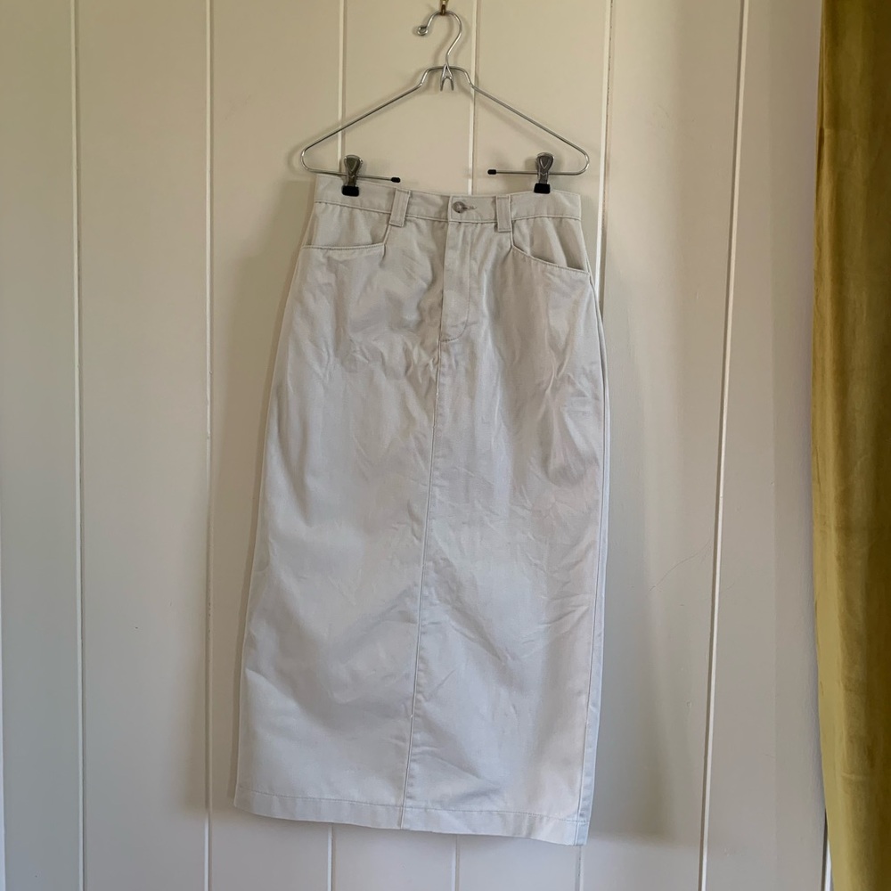 Vintage Lee Casuals khaki maxi skirt size 4/6
